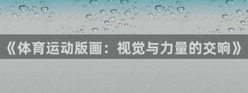 乐视体育ceo：《体育运动版画：视觉与力量的交响》